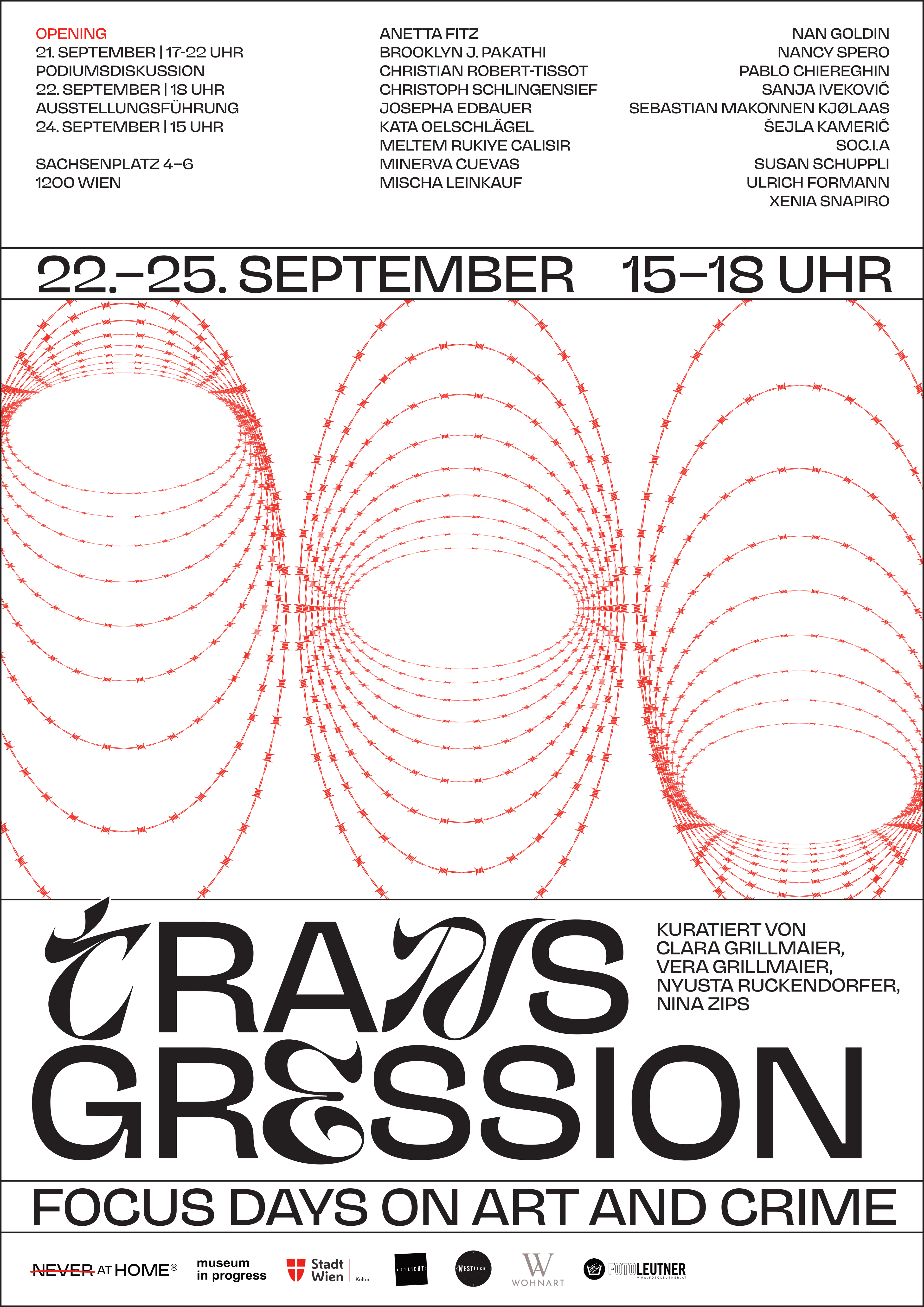 Transgression – Focus Days On Art & Crime exhibition flyer