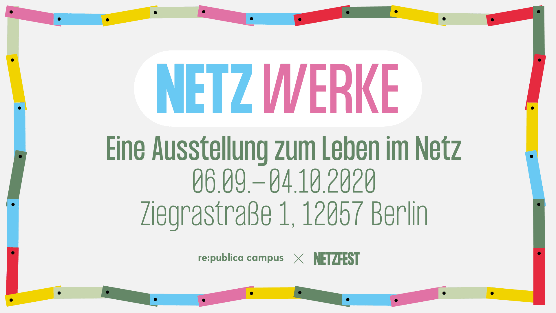 Netz Werke exhibition flyer