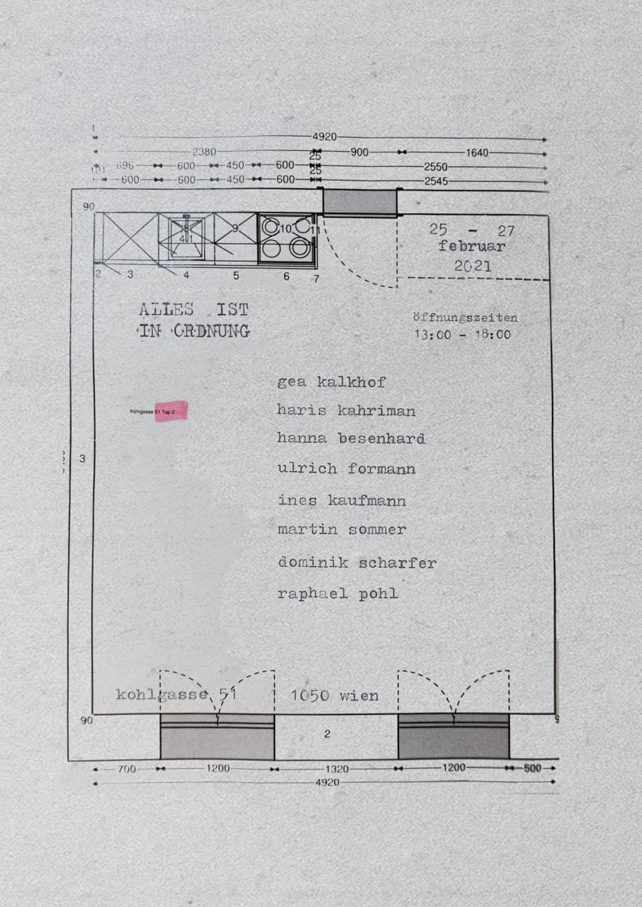 Alles ist in Ordnung exhibition flyer