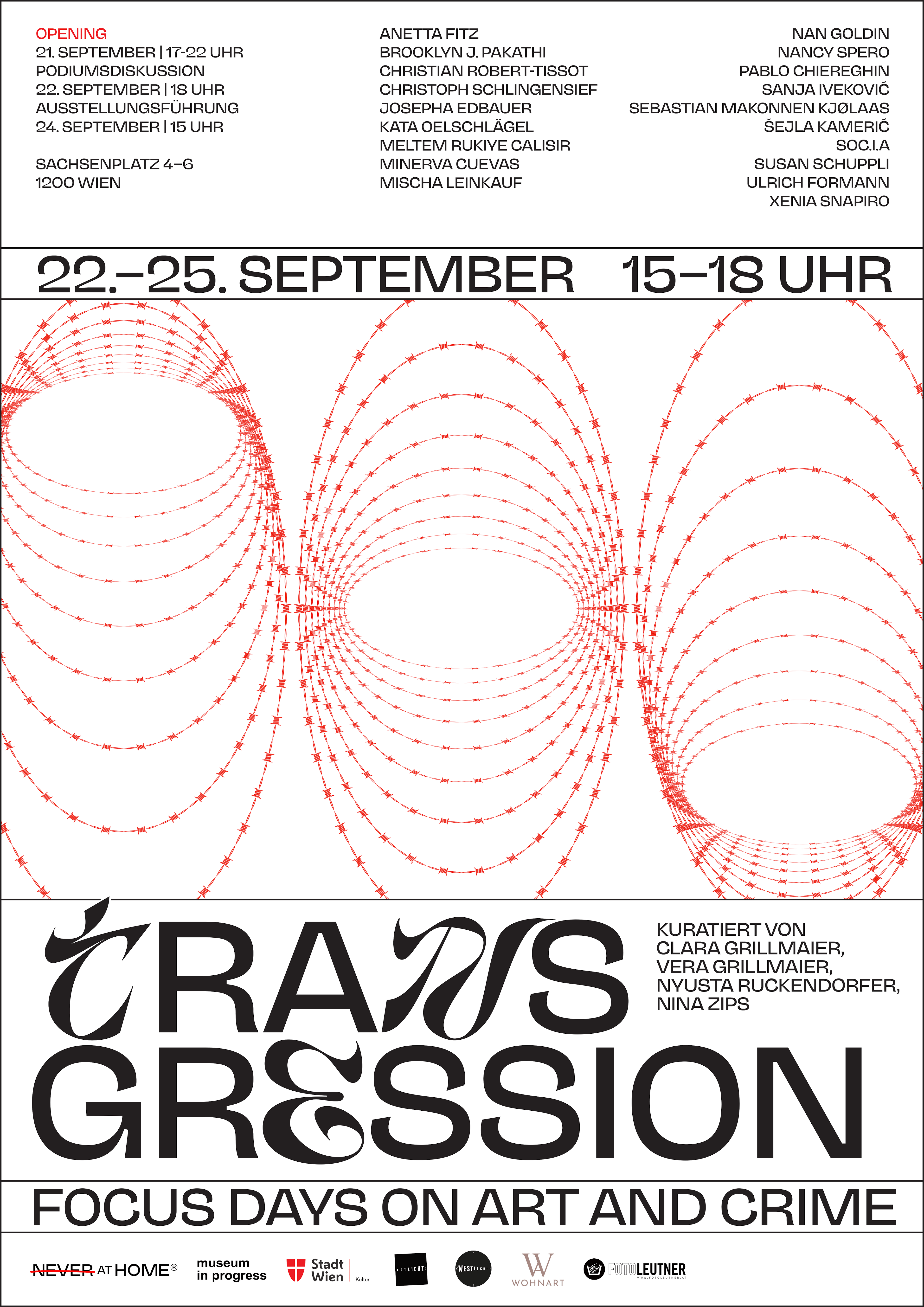 Transgression – Focus Days On Art & Crime exhibition flyer